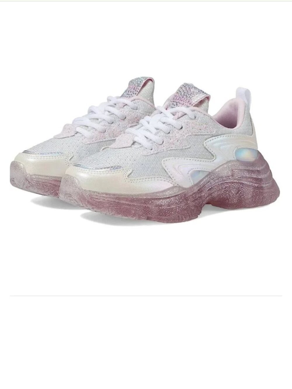 NWT SKECHERS Street-Prismatic Glitter Shiny Sneakers Lilac SZ-6